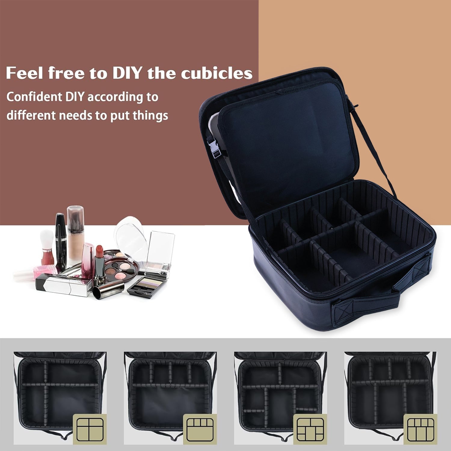 Black Premium LED Light Makeup Organizer Box (1 Pc) Black Premium LED Light Makeup Organizer Box (1 Pc)